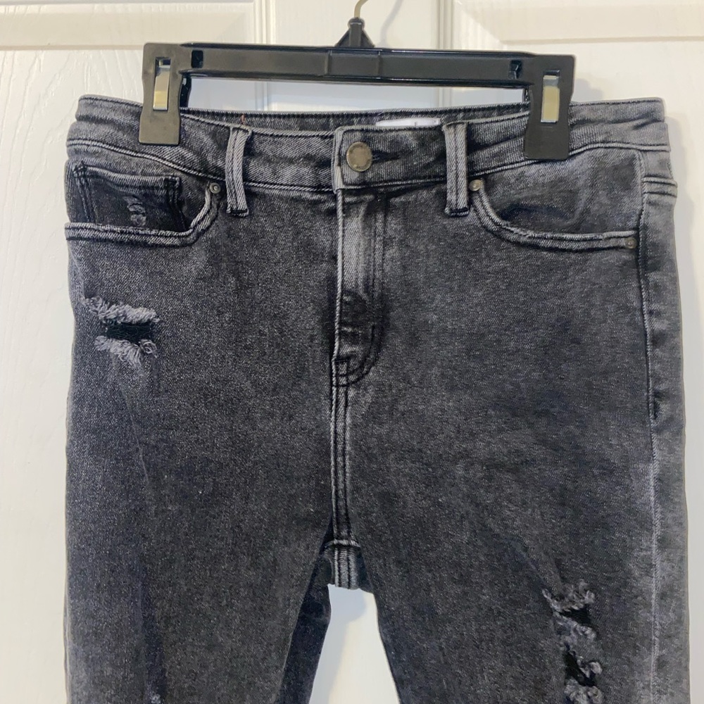 Black Simple Society Ripped Jeans